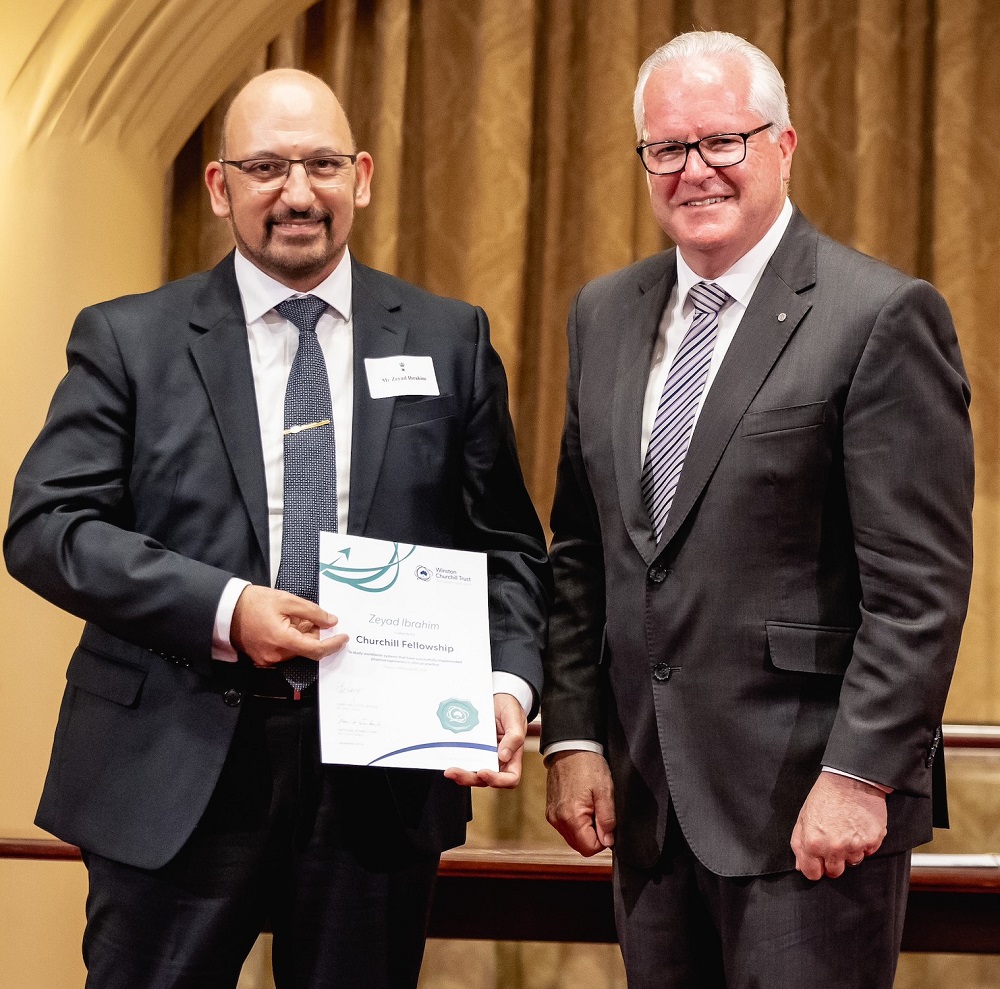 PCH Senior Pharmacist Zeyad Ibrahim and Governor of Western Australia, His Excellency the Honourable Christopher John Dawson AC APM