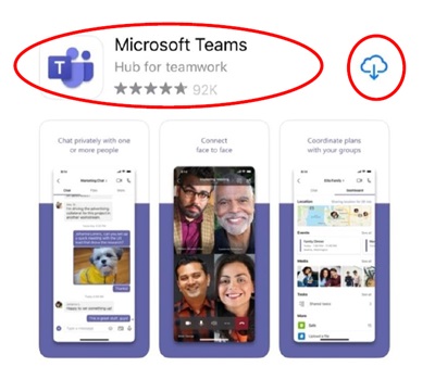 Screenshot of the Microsoft Teams home page