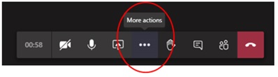 Use the 'More action" button to take you to a menu where you can check your speaker, microphone and camera settings are correct