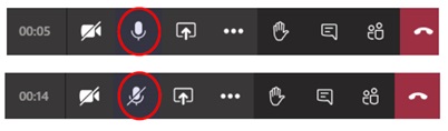 You can click on the microphone button to turn the microphone off and on