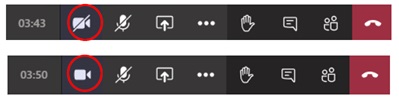 You can click on the camera button to turn the camera off and on