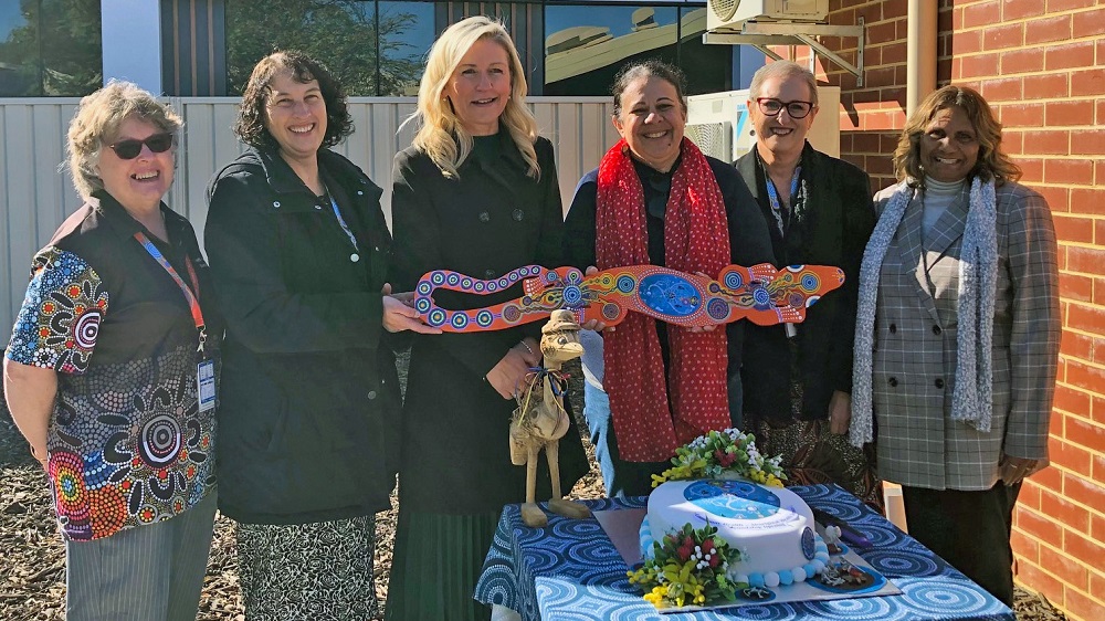 A group of CAHS staff commemorate and celebrate the opening of the Community Health Aboriginal Health Centre in Joondalup