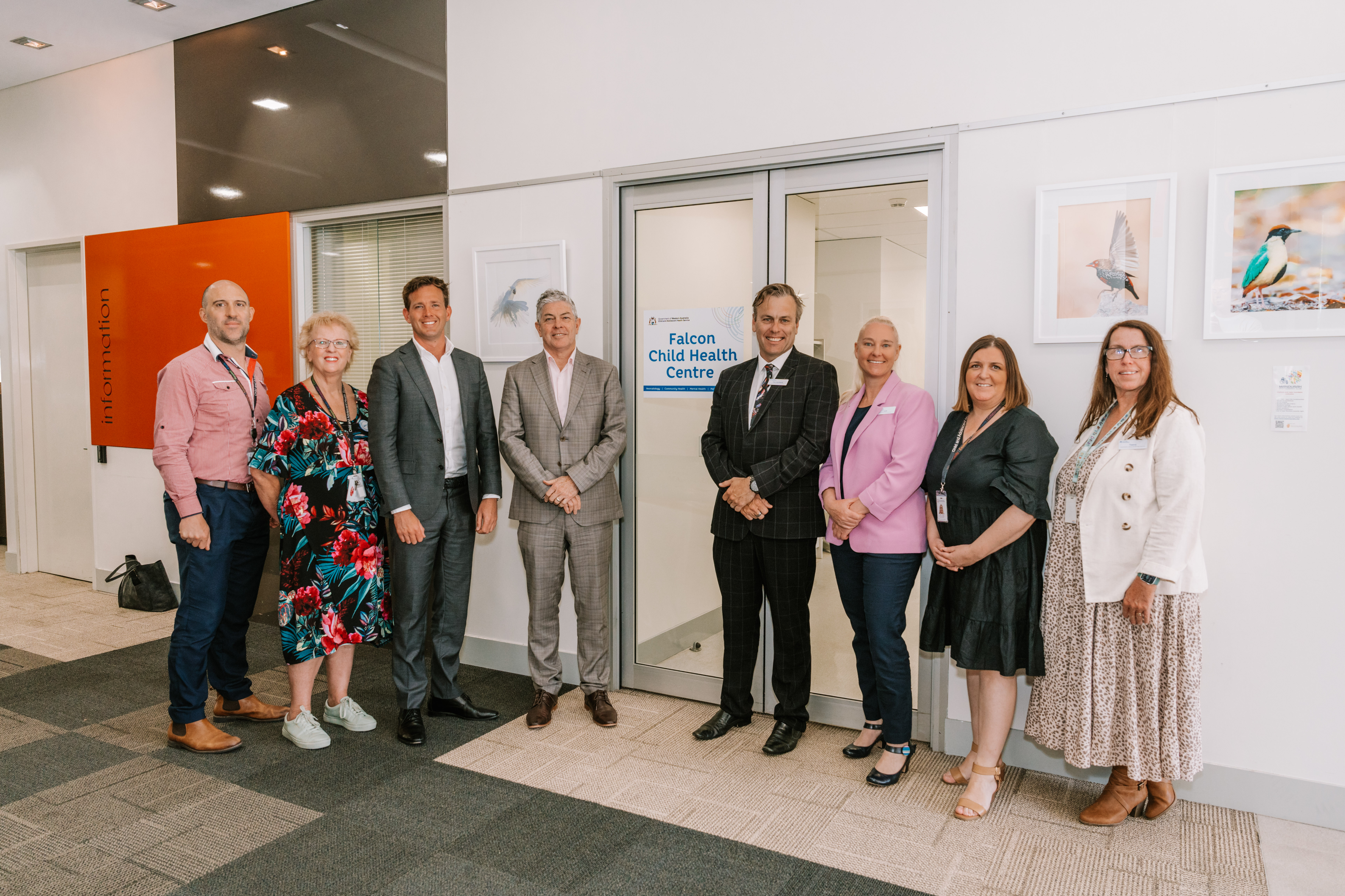 A group of CAHS and City of Mandurah staff outside the new Falcon Child Health Centre