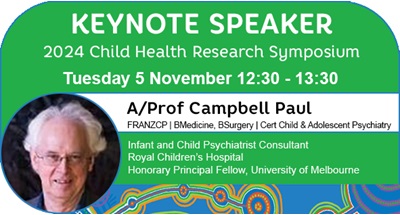 A/Prof Campbell Paul - Keynote presentation Tuesday 5 November 12:30-13:30pm