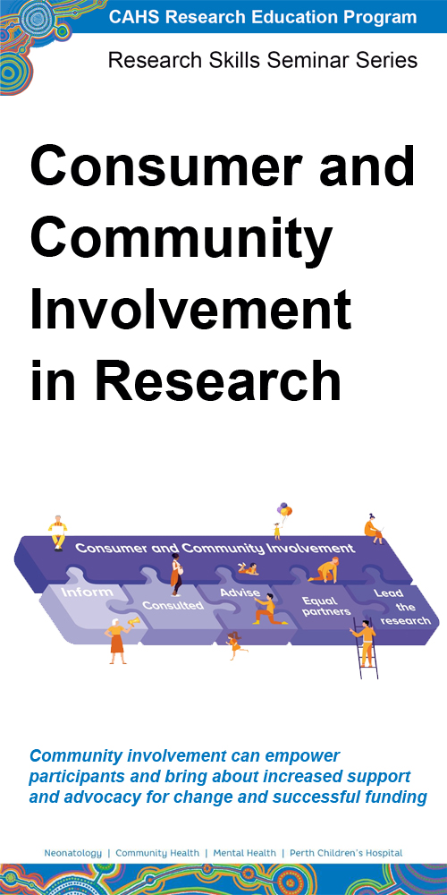 Consumer and Community Involvement in Research presented by Belinda Frank